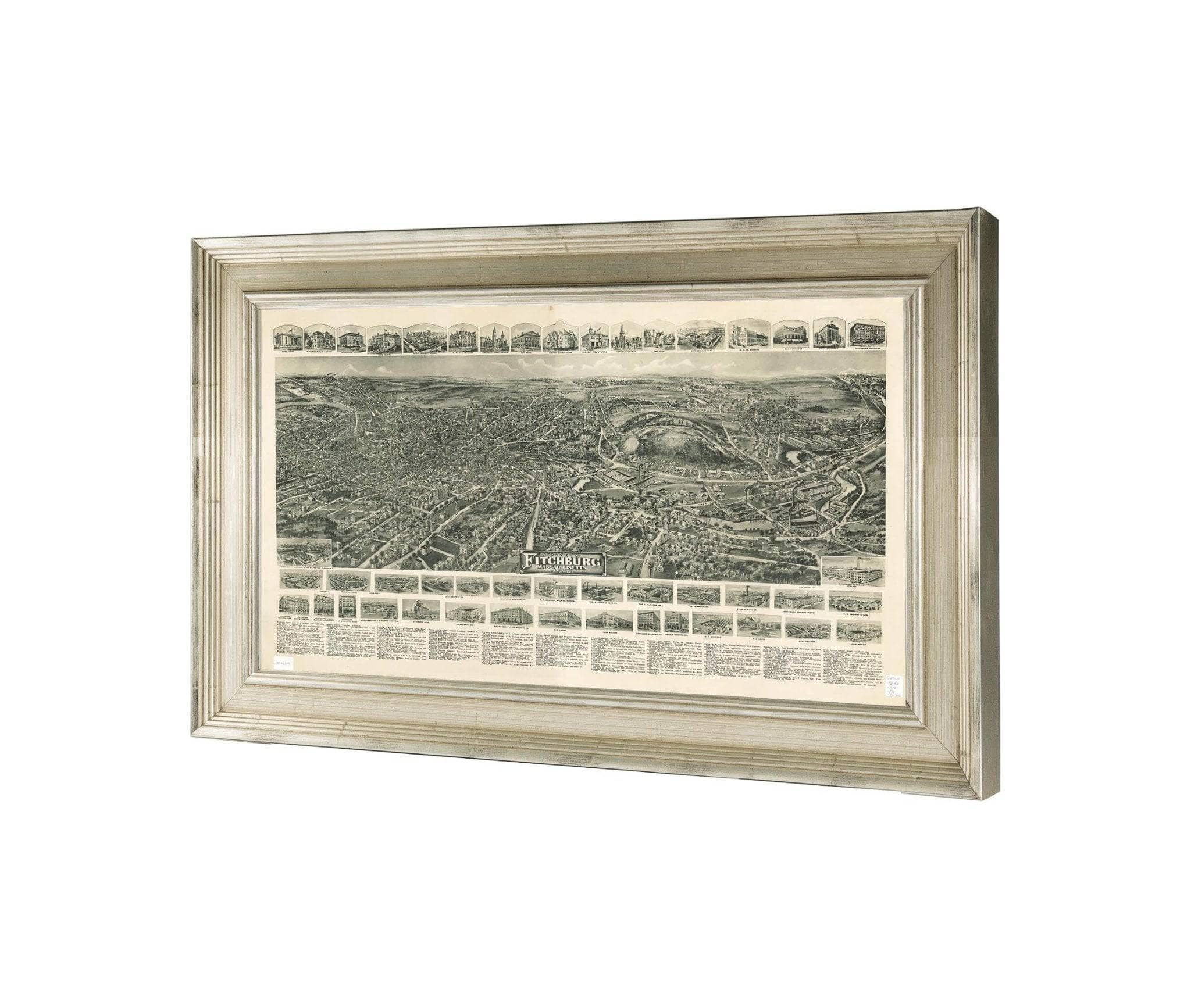 Aero View Of Fitchburg Massachusetts 1915 State Of Massachusetts - Image 2