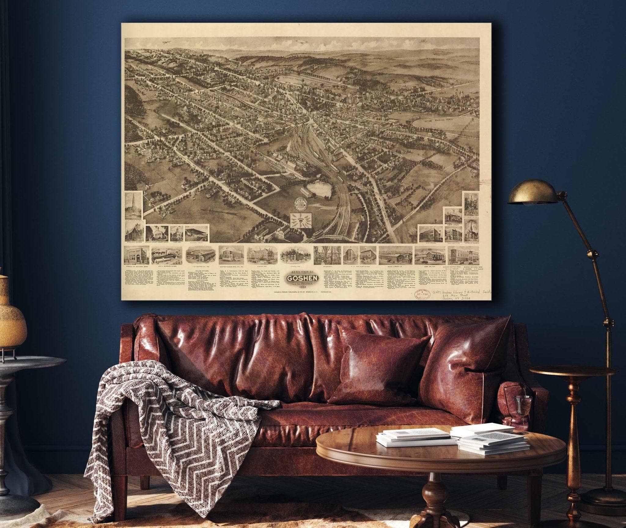 Aero View Of Goshen New York 1922 State of New York - Image 4