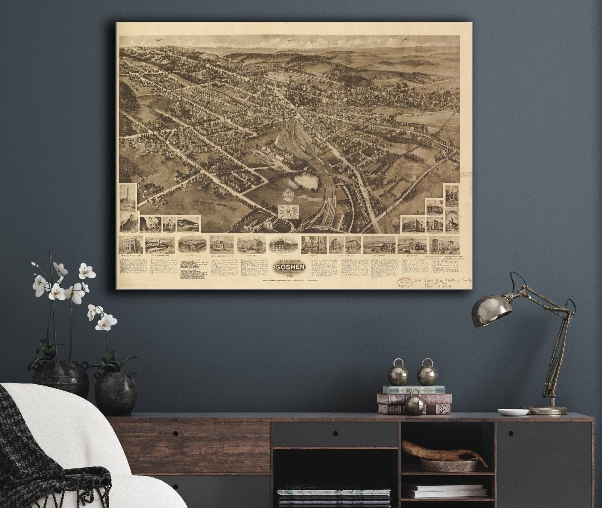 Aero View Of Goshen New York 1922 State of New York - Image 6
