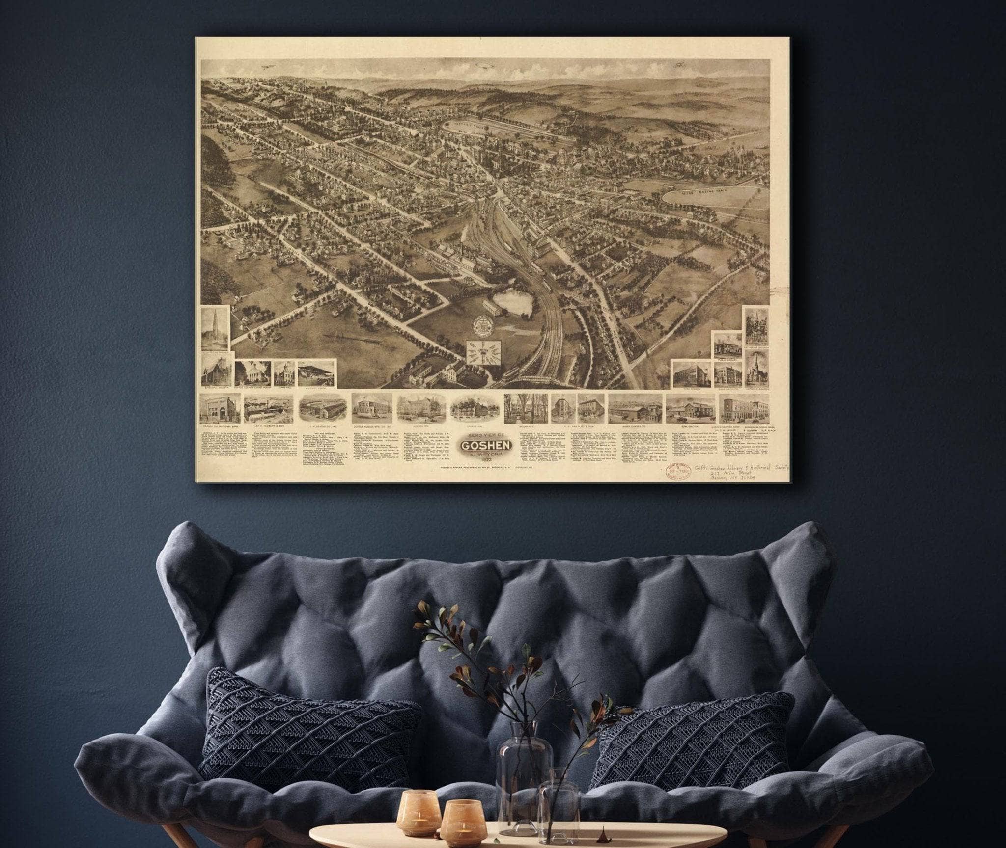 Aero View Of Goshen New York 1922 State of New York - Image 7
