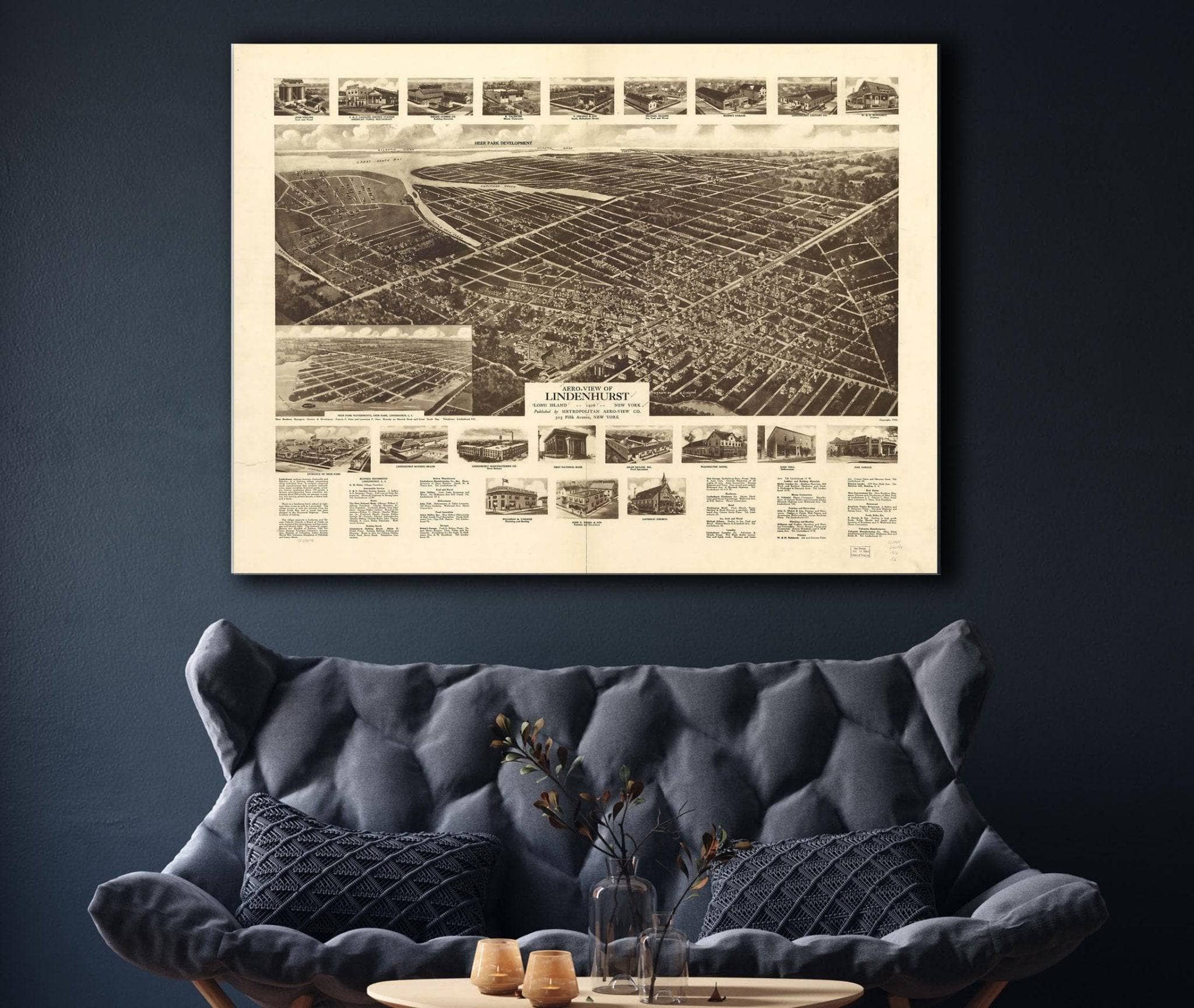 Aero View Of Lindenhurst Long Island 1926 New York State of New York - Image 7