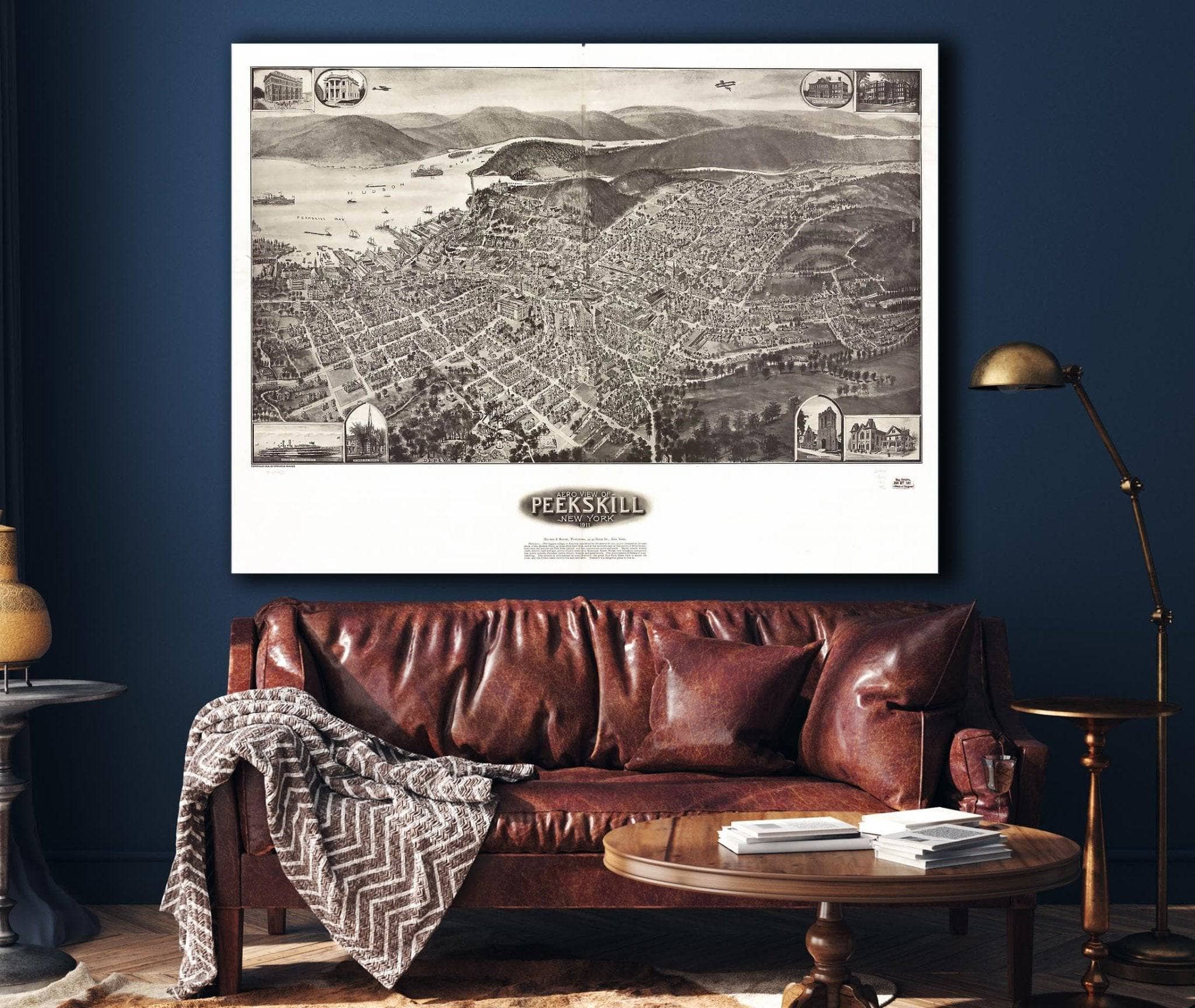 Aero View Of Peekskill New York 1911 State of New York - Image 4