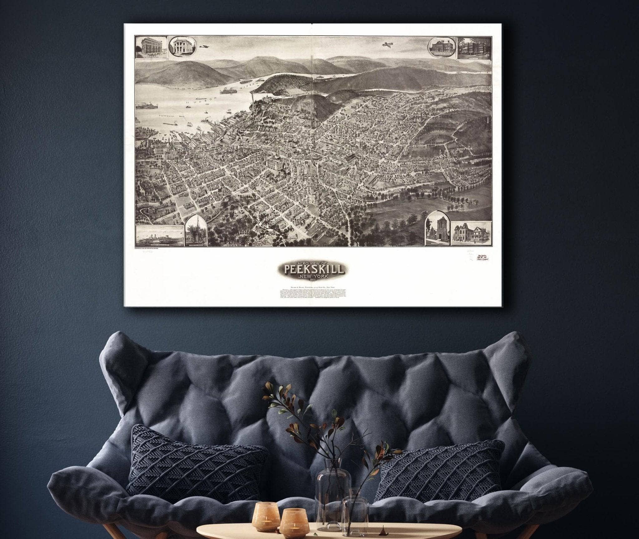 Aero View Of Peekskill New York 1911 State of New York - Image 7
