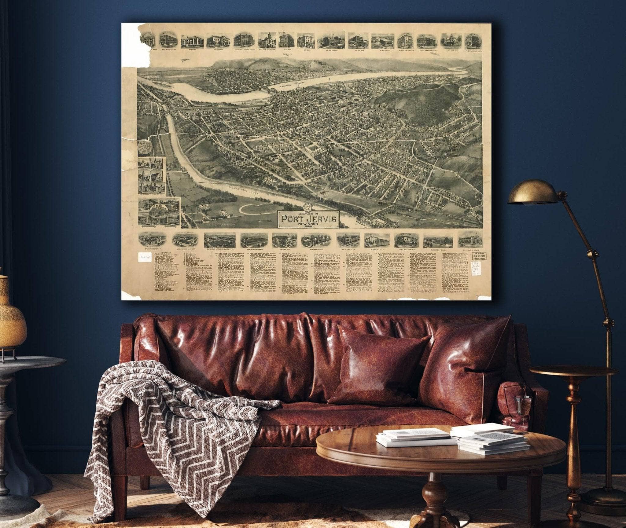 Aero View Of Port Jervis New York 1920 State of New York - Image 4