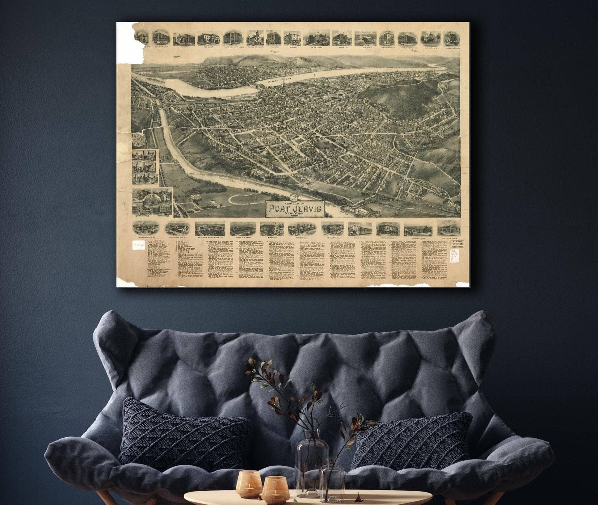 Aero View Of Port Jervis New York 1920 State of New York - Image 7