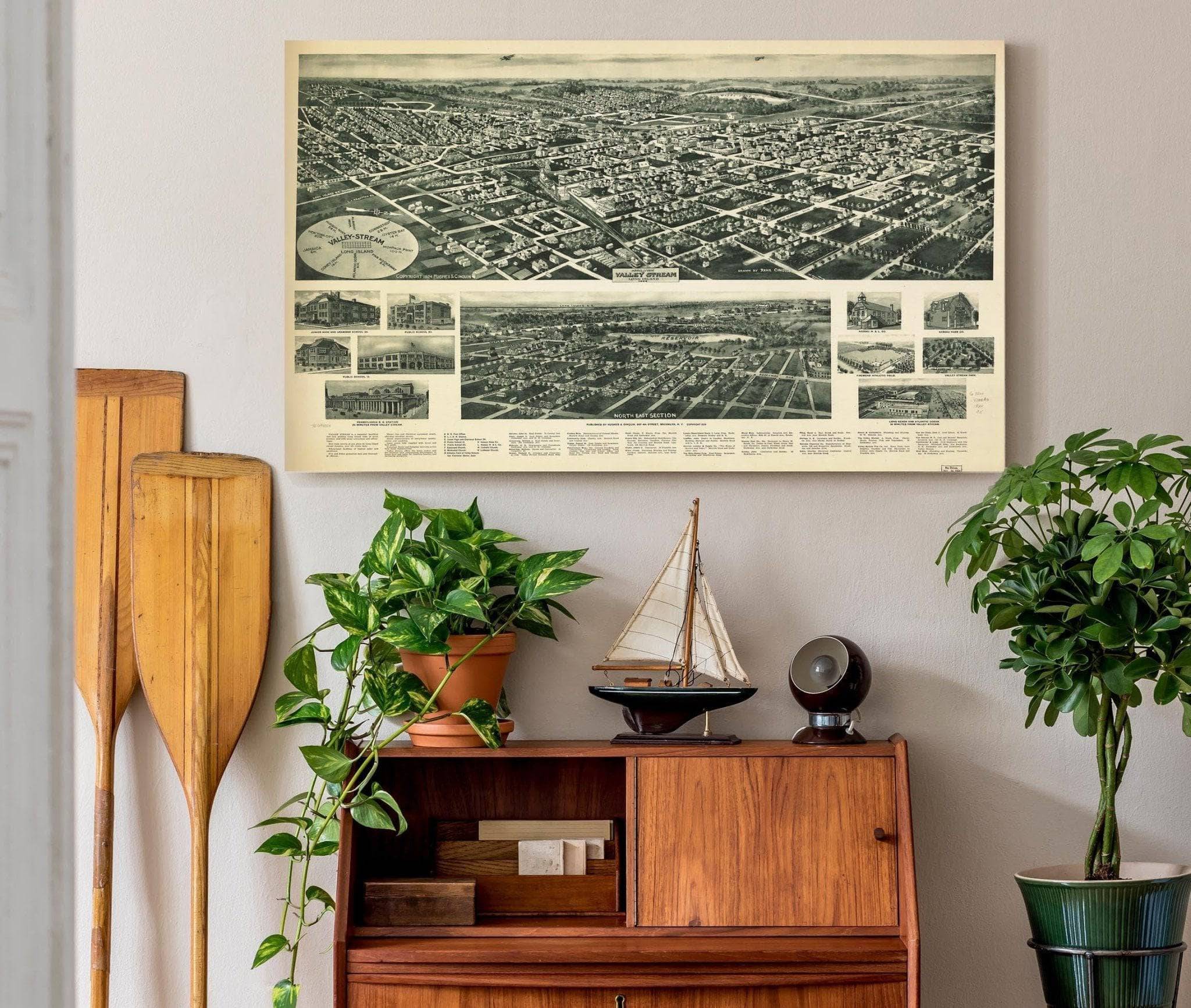 Aero View Of Valley Stream Long Island 1924 State Of New York - Image 4