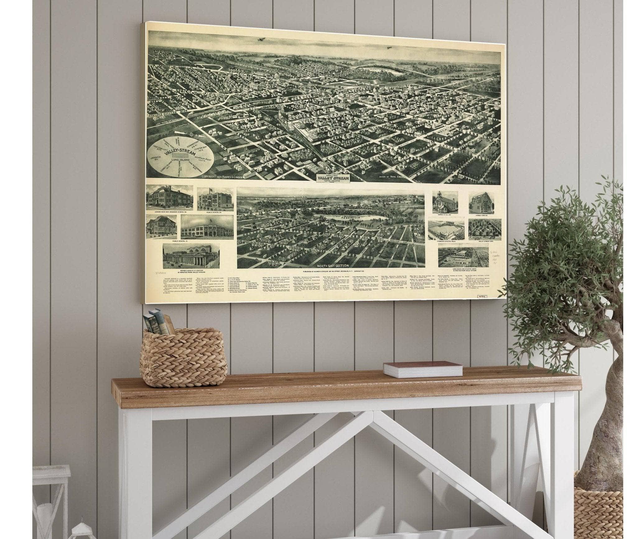 Aero View Of Valley Stream Long Island 1924 State Of New York - Image 6