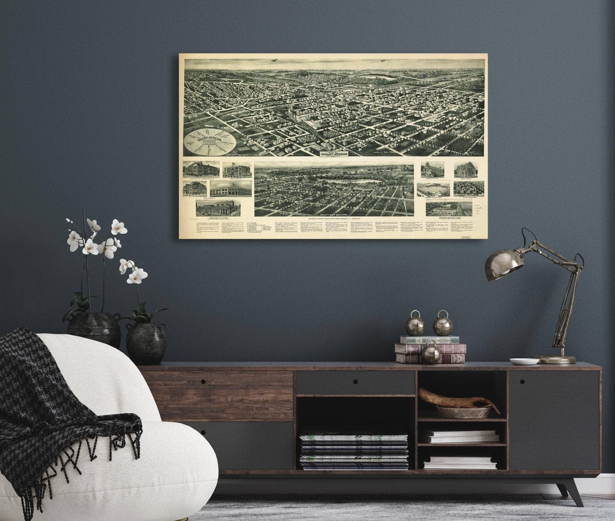 Aero View Of Valley Stream Long Island 1924 State Of New York - Image 7