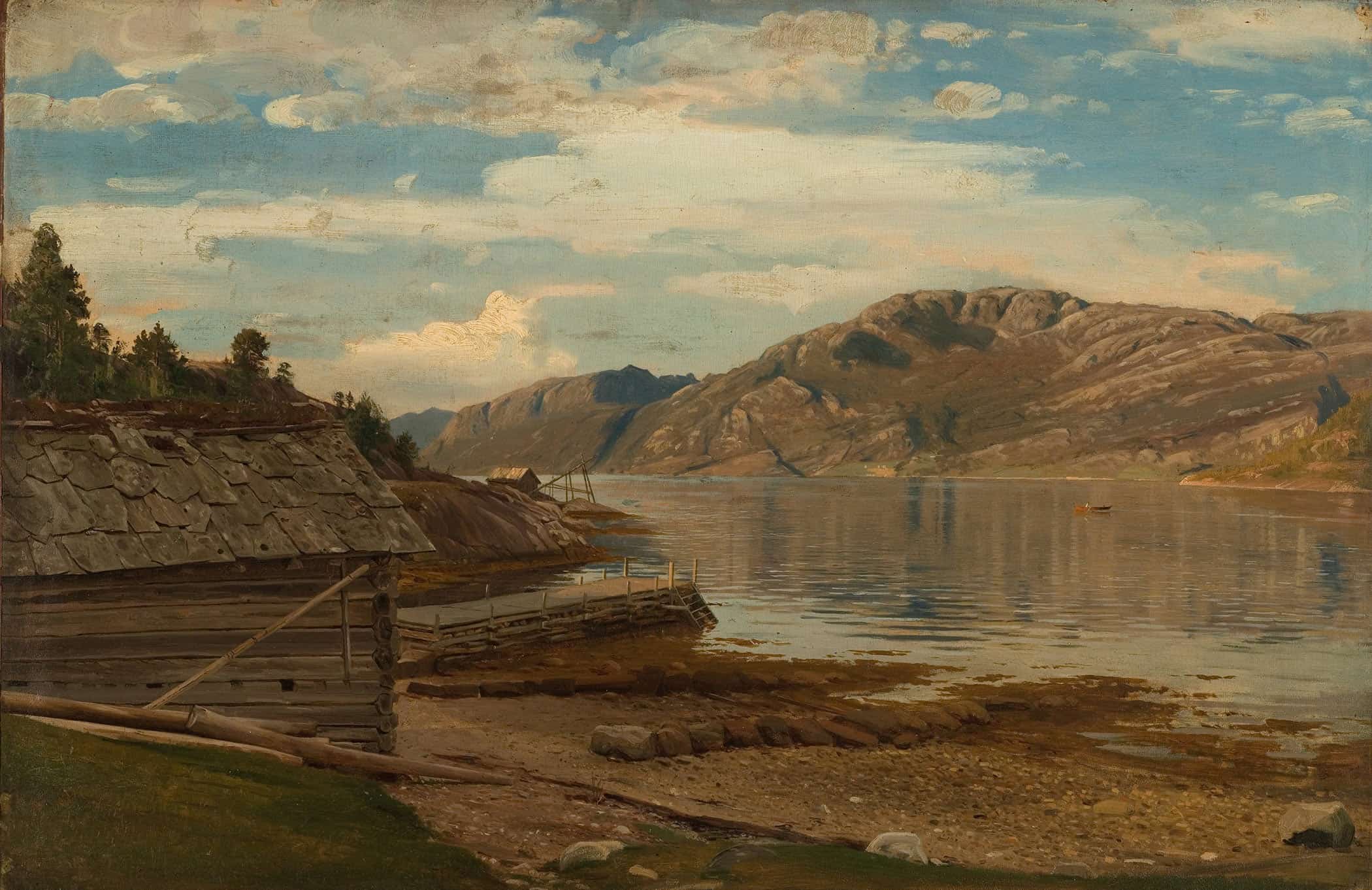 Aften Ved Aenes Kvinnherred By Amaldus Nielsen - Image 2