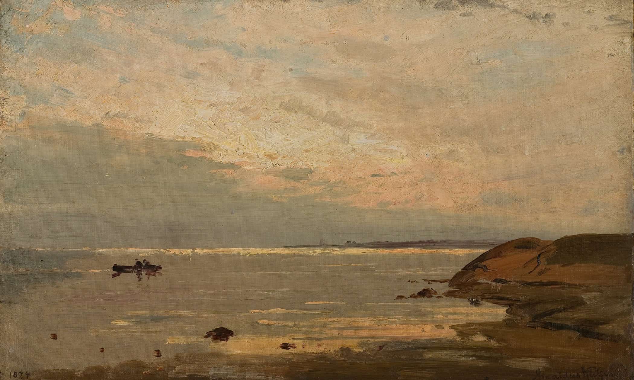 Aften Ved Hvaler By Amaldus Nielsen - Image 2