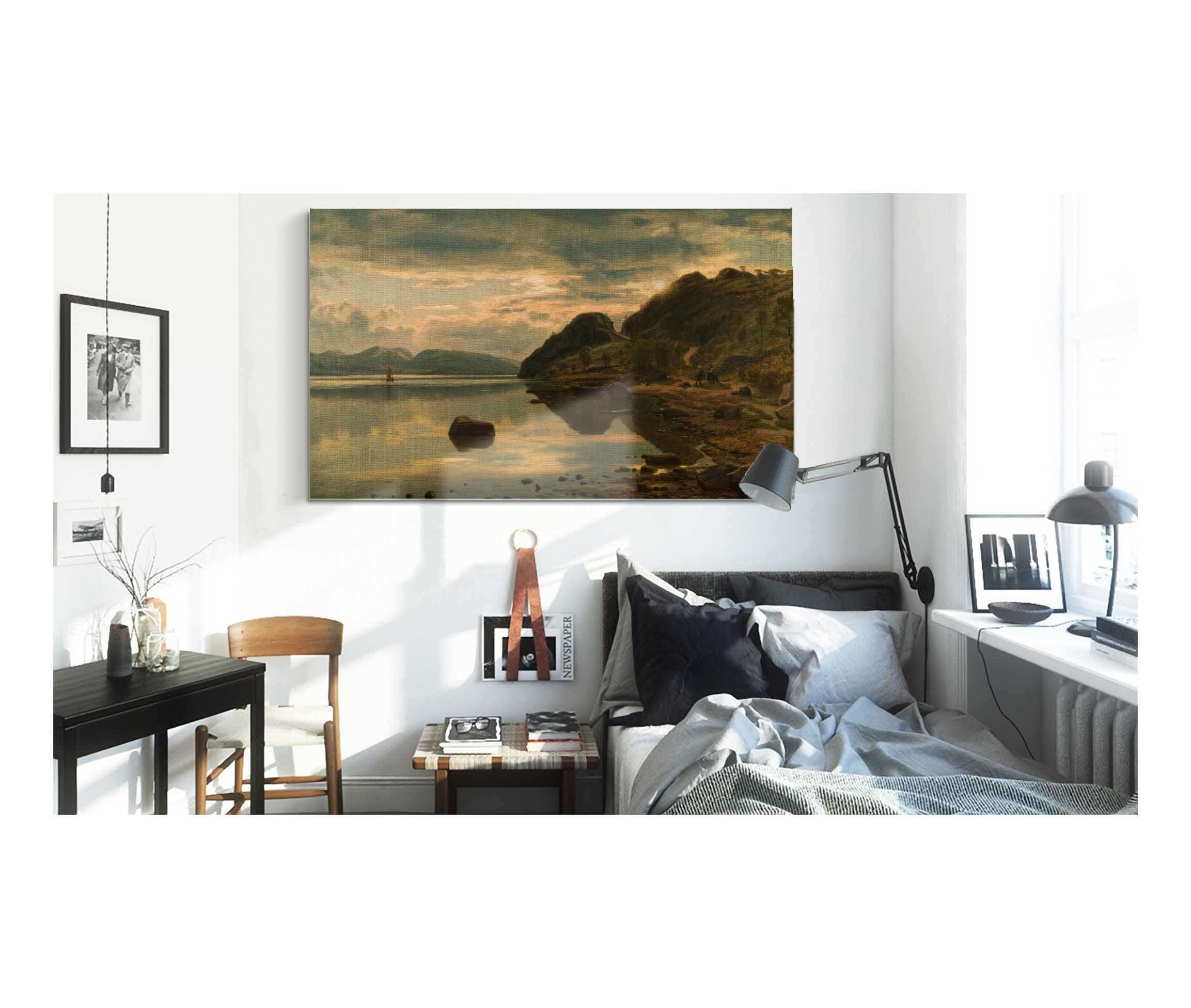 Aftenstemning Skogsfjord Mandal By Amaldus Nielsen - Image 3