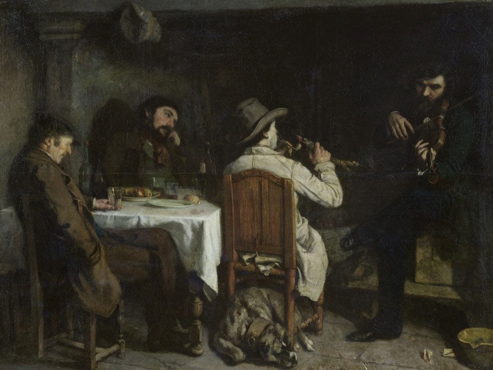 After Dinner At Ornans By Jean Desire Gustave Courbet - Image 7