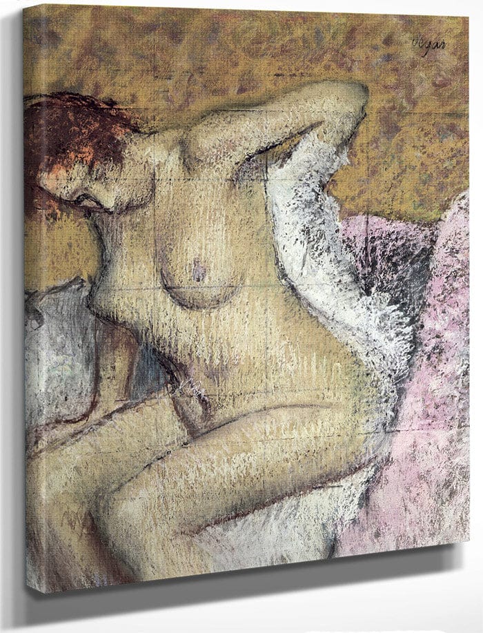After The Bath 1 By Edgar Degas