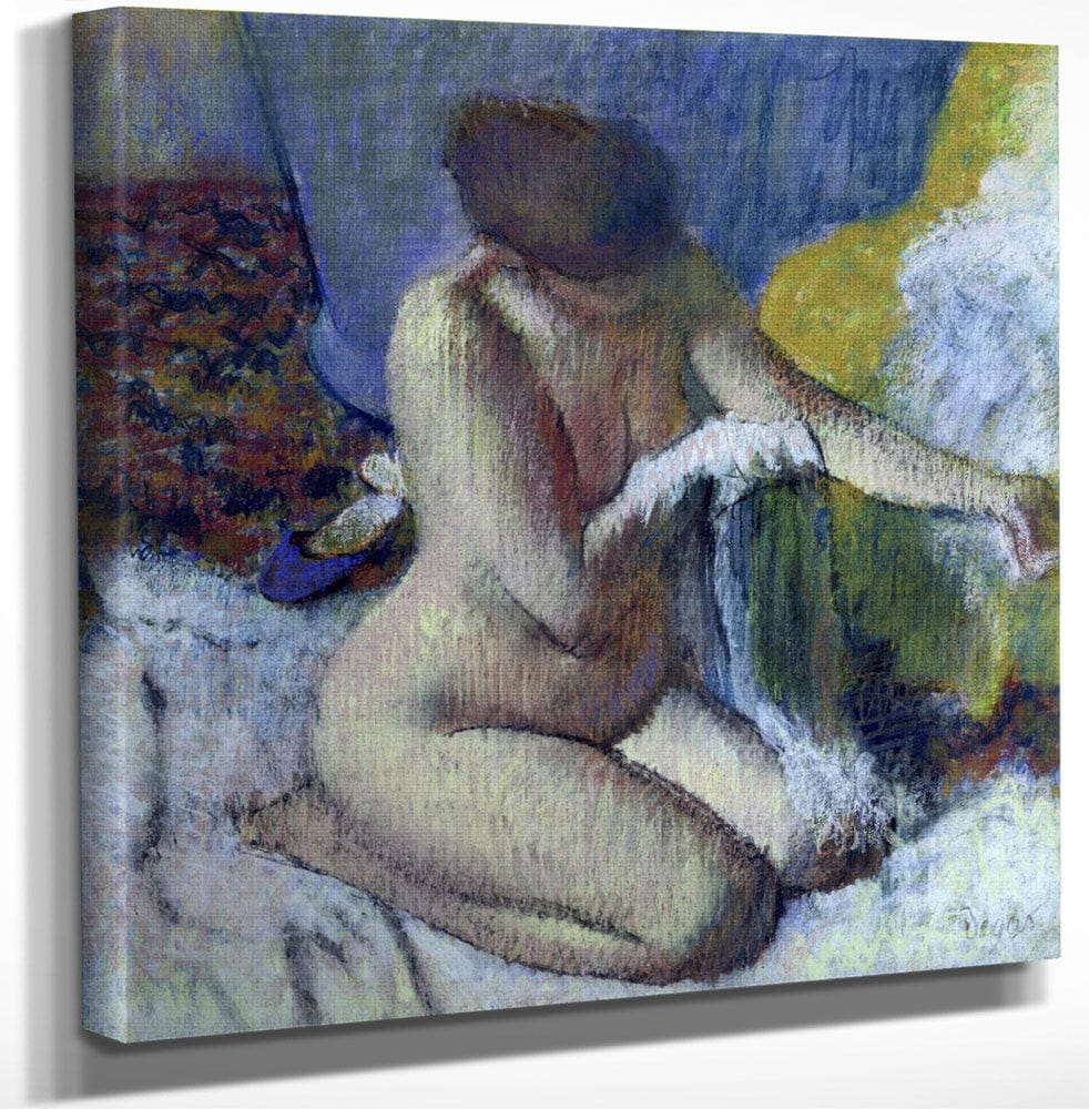 After The Bath 2 By Edgar Degas
