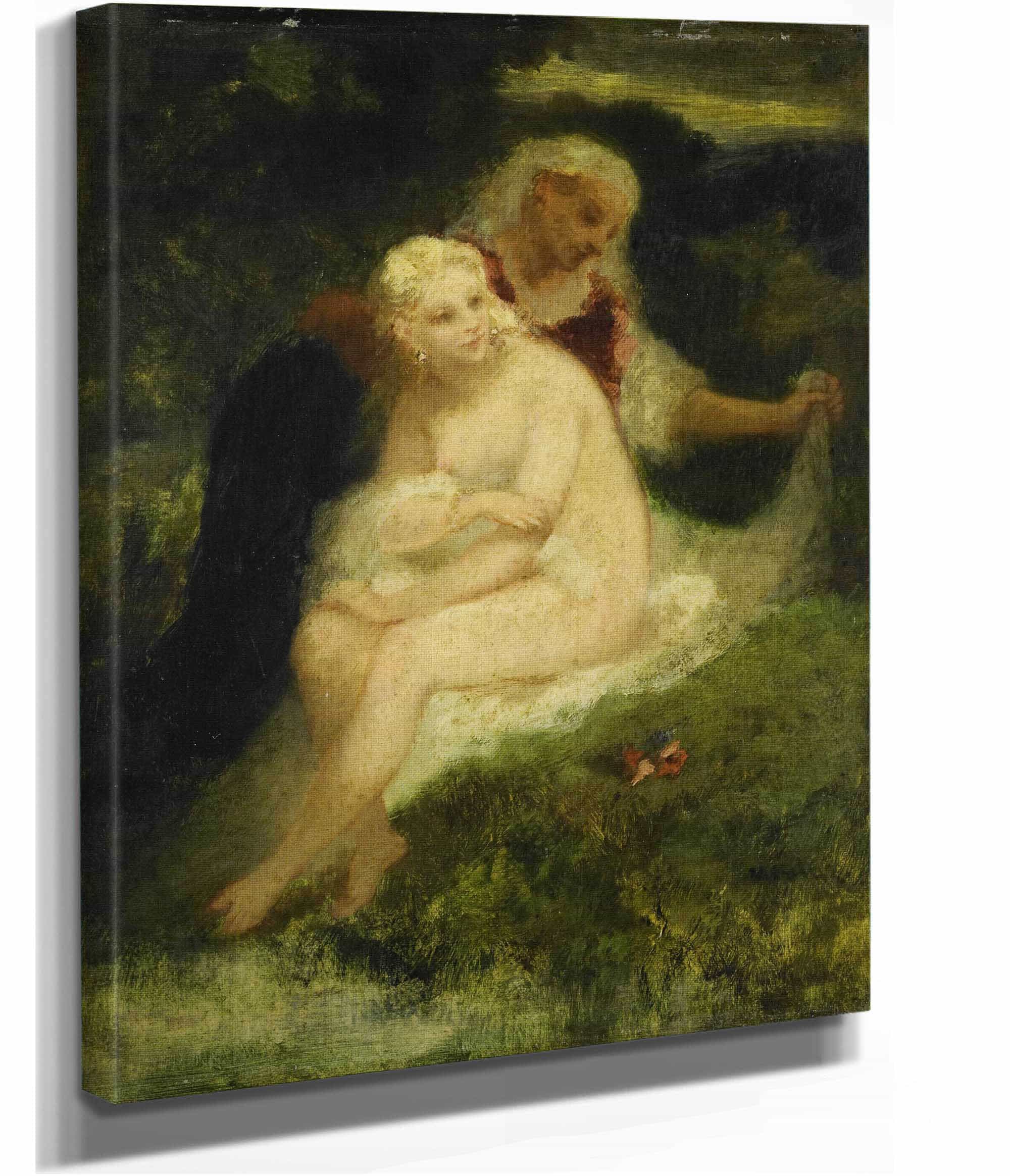 After The Bath by Narcisse Virgile Diaz De La Pena - Image 2