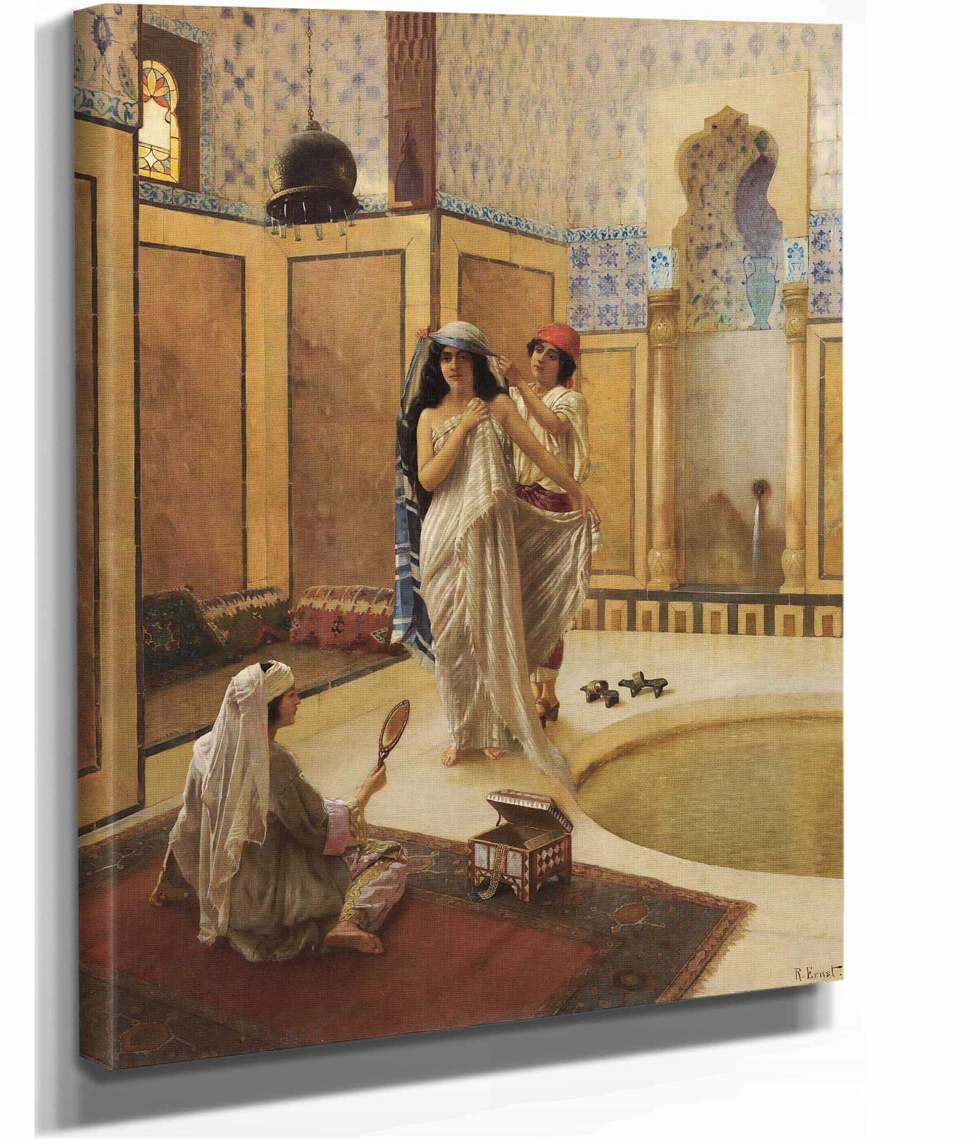 After The Bath by Rudolf Ernst - Image 2