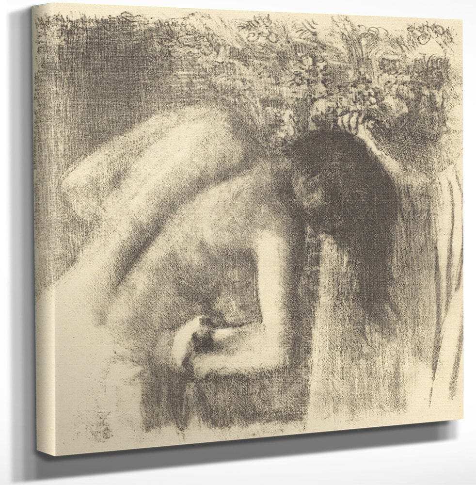 After The Bath (La Sortie Du Bain (Grand Planche)) By Edgar Degas