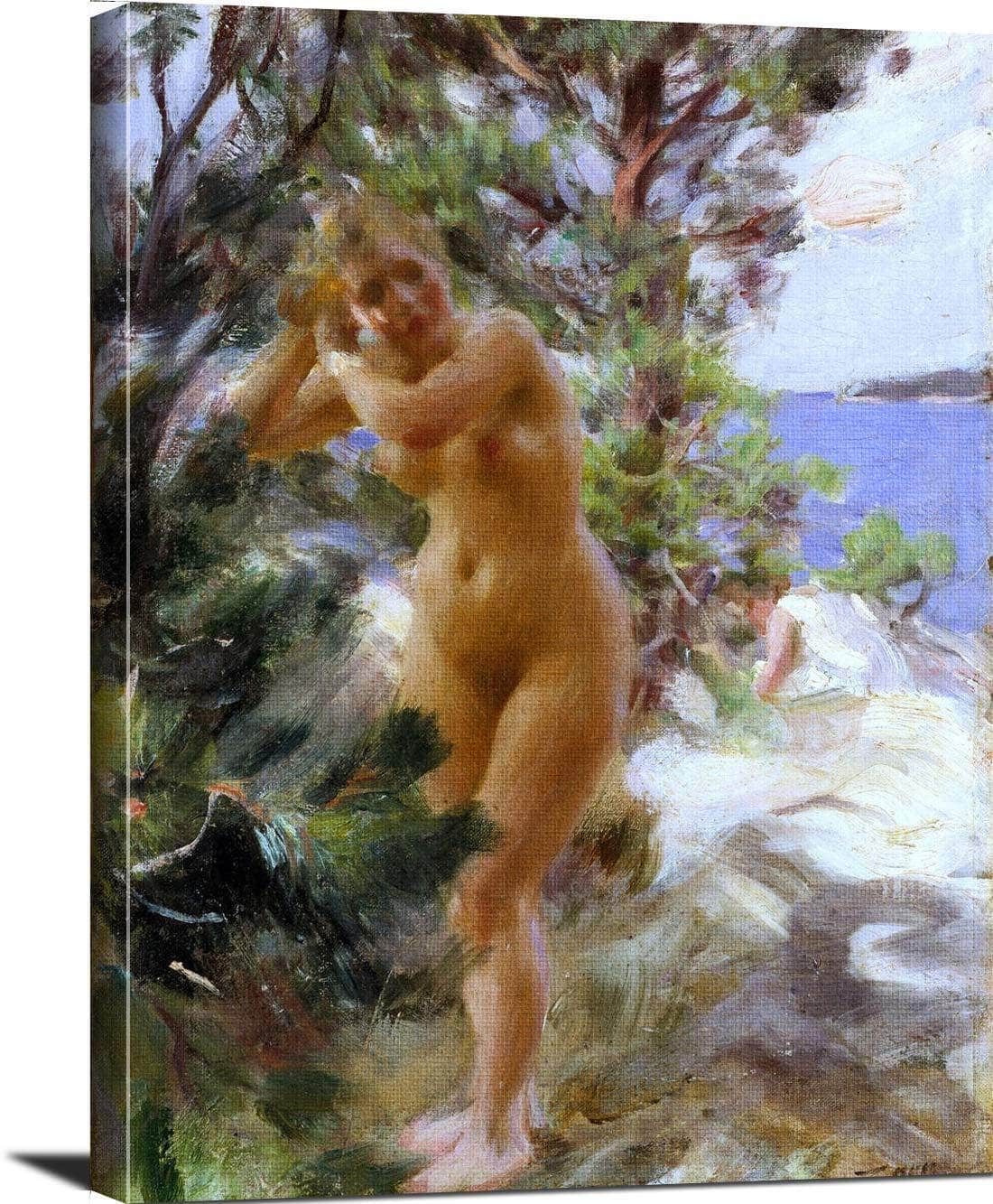 After The Bath Painting Anders Zorn Canvas Art - Image 3