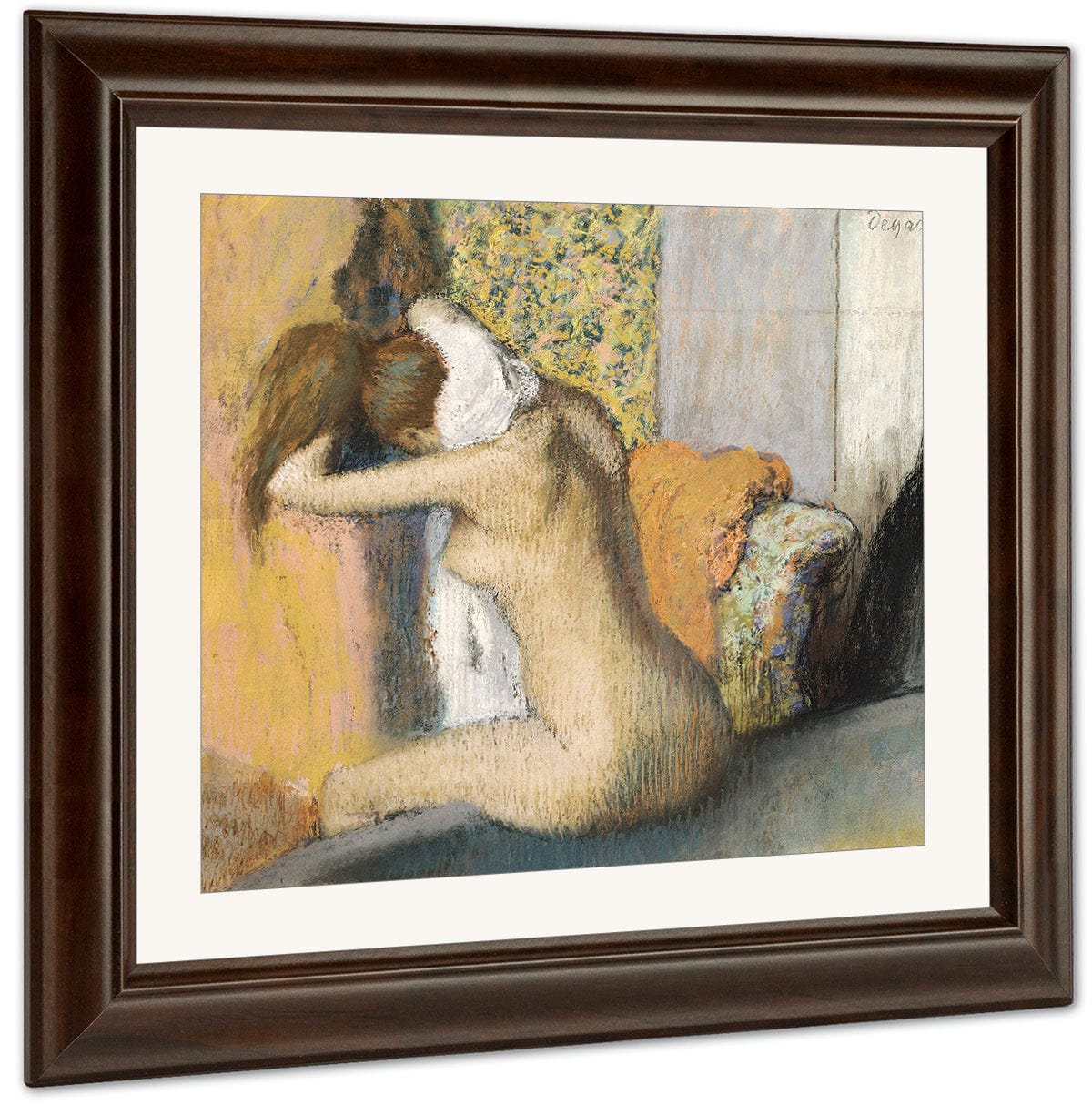 After The Bath, Woman Drying Her Neck By Edgar Degas - Image 3