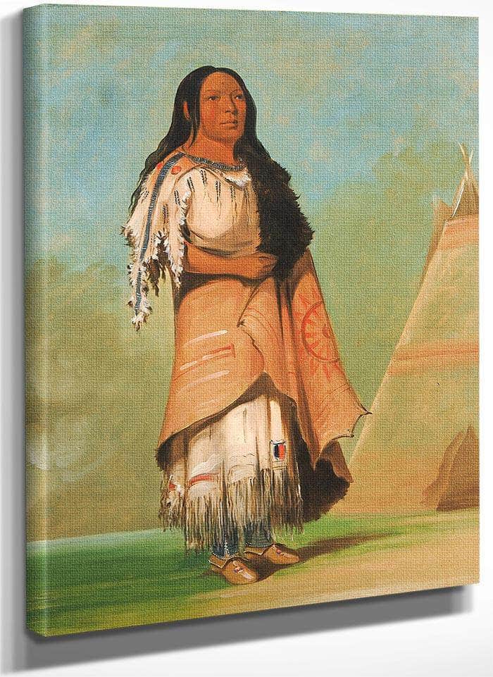 Ah' Kay Ee Pix En, Woman Who Strikes Many By George Catlin