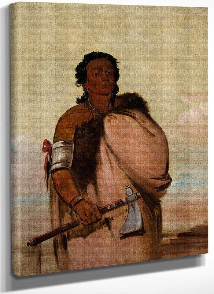 Ah' Sho Cole, Rotten Foot, A Noted Warrior By George Catlin
