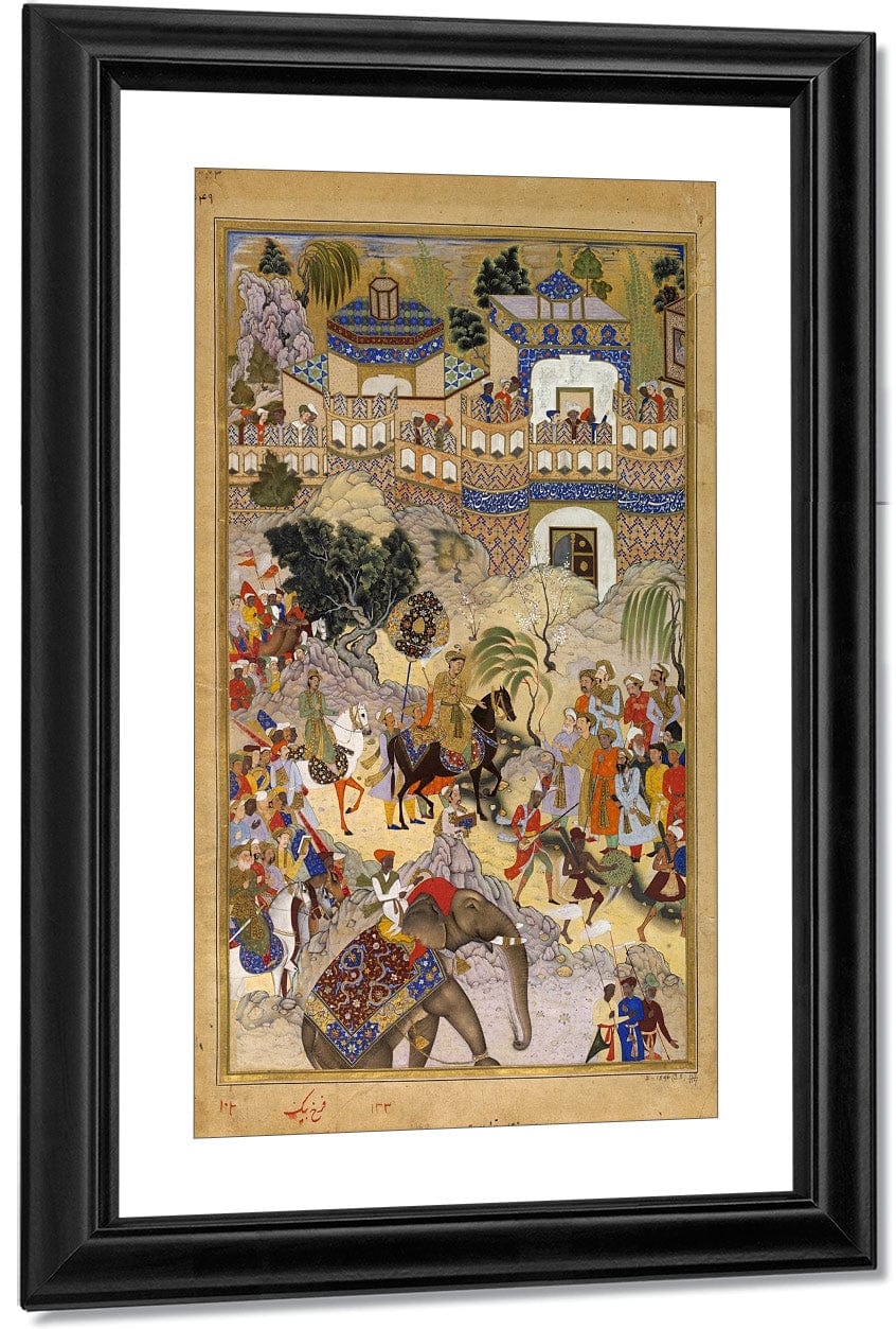 Akbars Triumphal Entry Into Surat Akbarnama 1590 By Farrukh Beg - Image 3