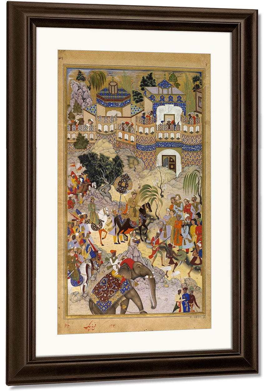 Akbars Triumphal Entry Into Surat Akbarnama 1590 By Farrukh Beg - Image 4