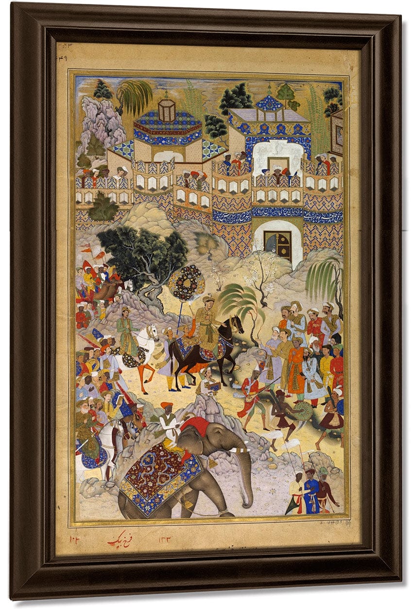 Akbars Triumphal Entry Into Surat Akbarnama 1590 By Farrukh Beg - Image 5