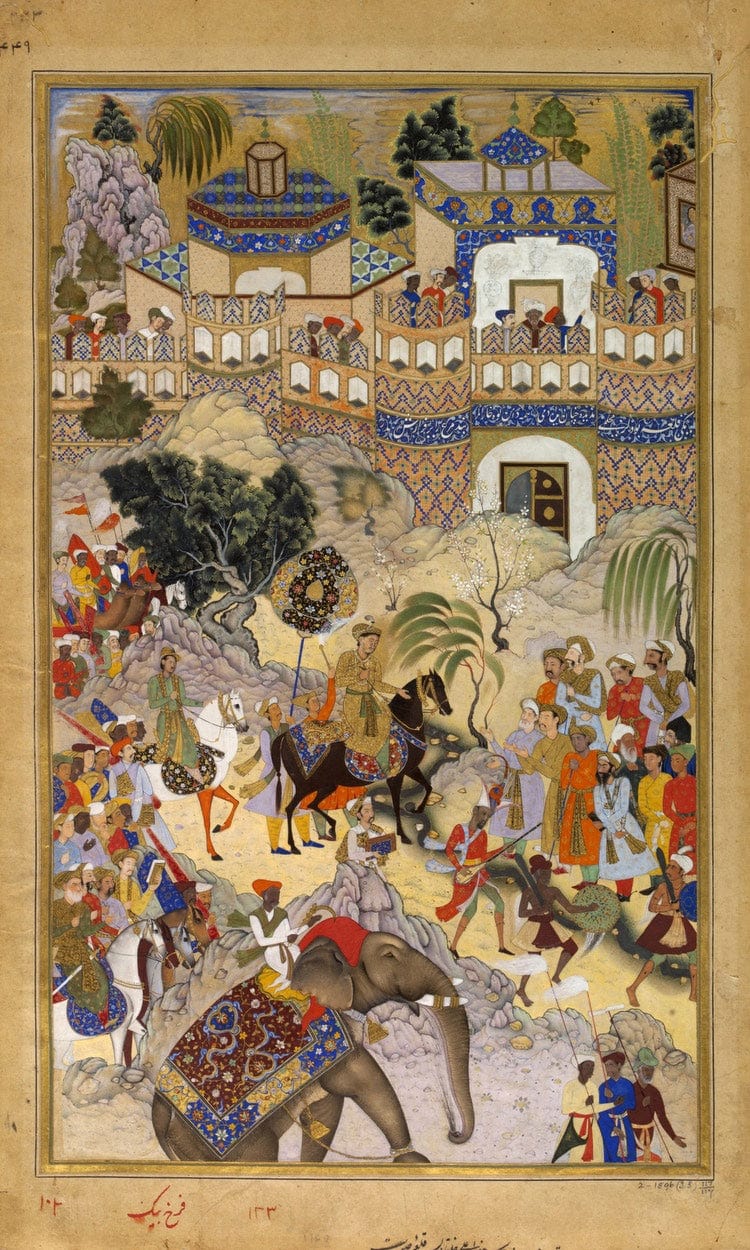 Akbars Triumphal Entry Into Surat Akbarnama 1590 By Farrukh Beg - Image 6