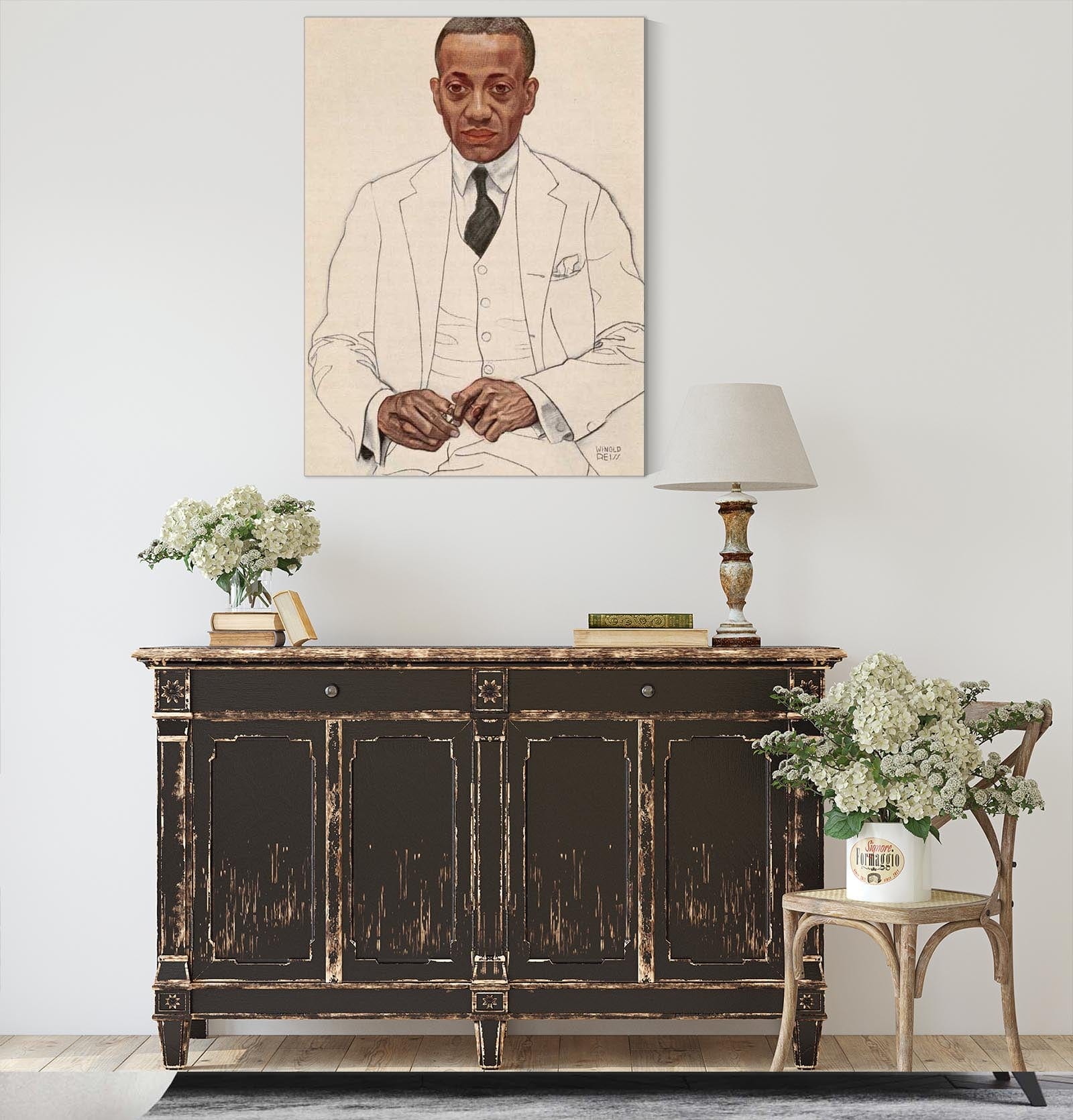 Alain Locke by Winold Reiss - Image 4