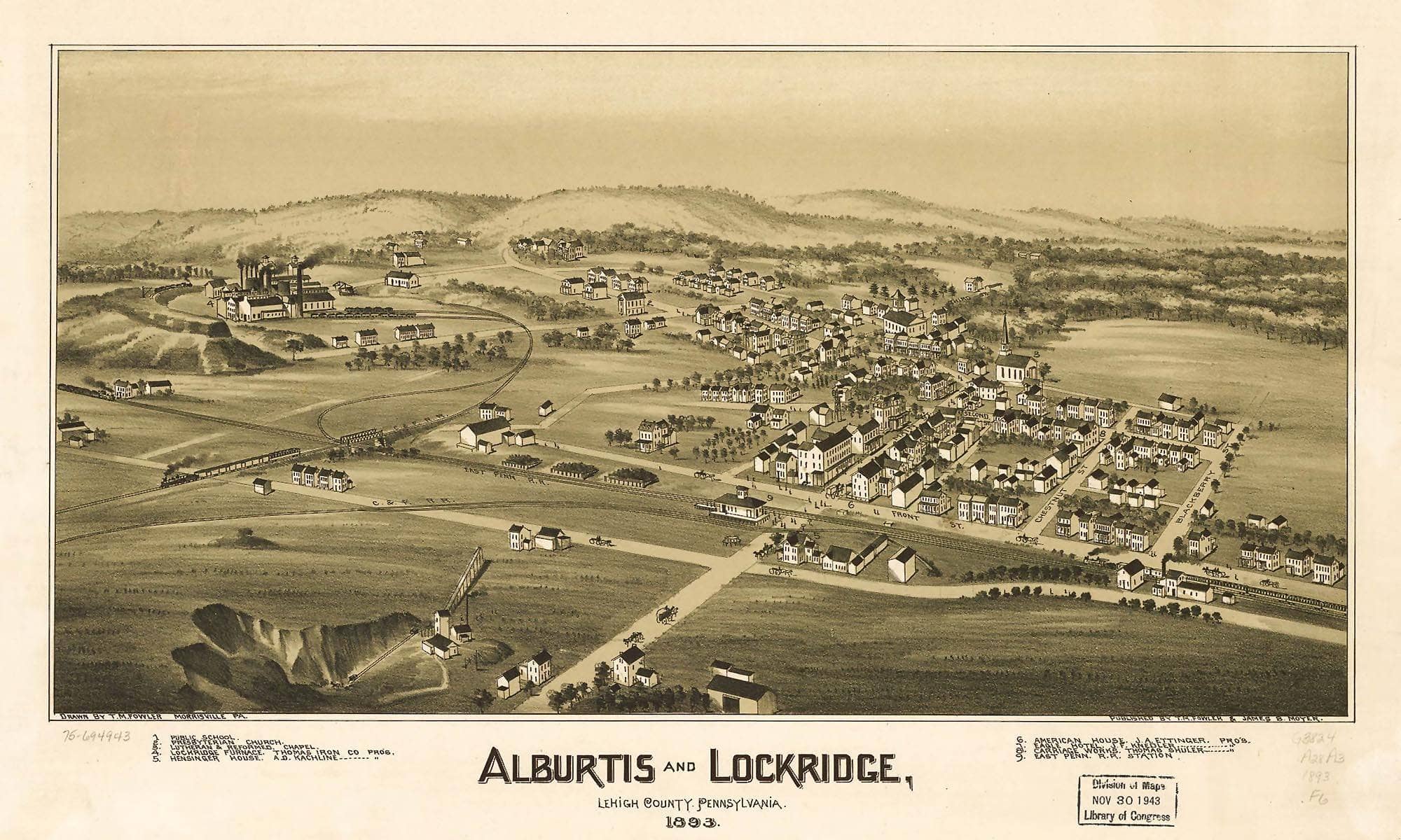 Alburtis And Lockridge Lehigh County Pennsylvania 1893 State Of Pennsylvania - Image 7
