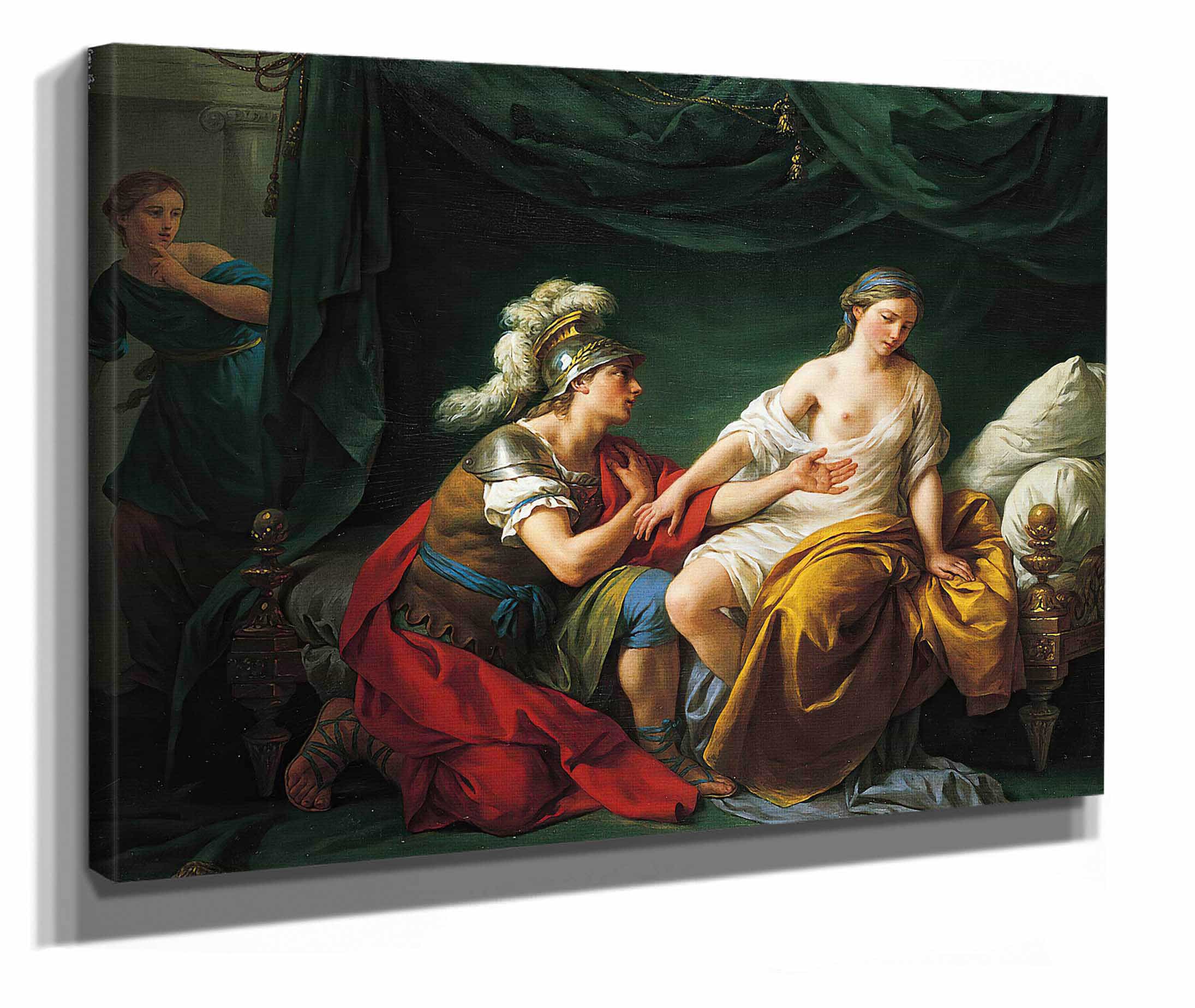 Alcibiades On His Knees Before His Mistress by Louis Jean Francois Lagrenee - Image 2