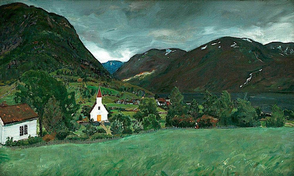 Alhus Vicarage And Church By Nicolai Astrup - Image 7