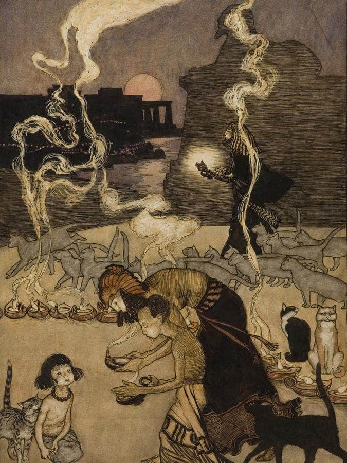 All Through Egypt Every Man Burns A Lamp Story Illustration By Arthur Rackham - Image 6