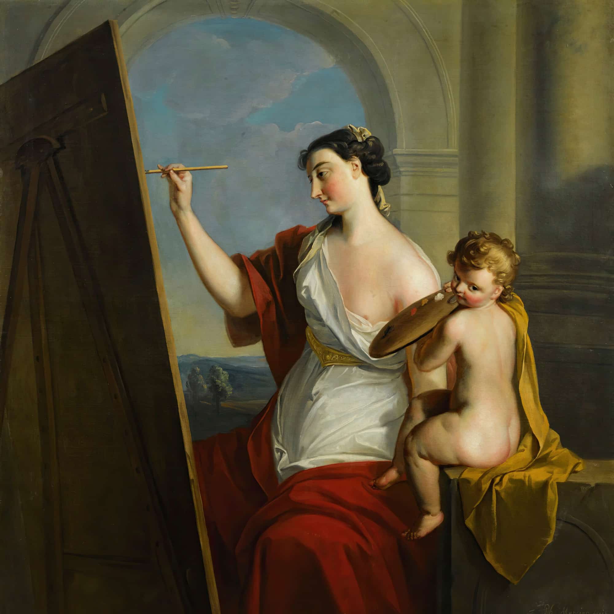 Allegory Of Painting by Philippe Mercier - Image 4