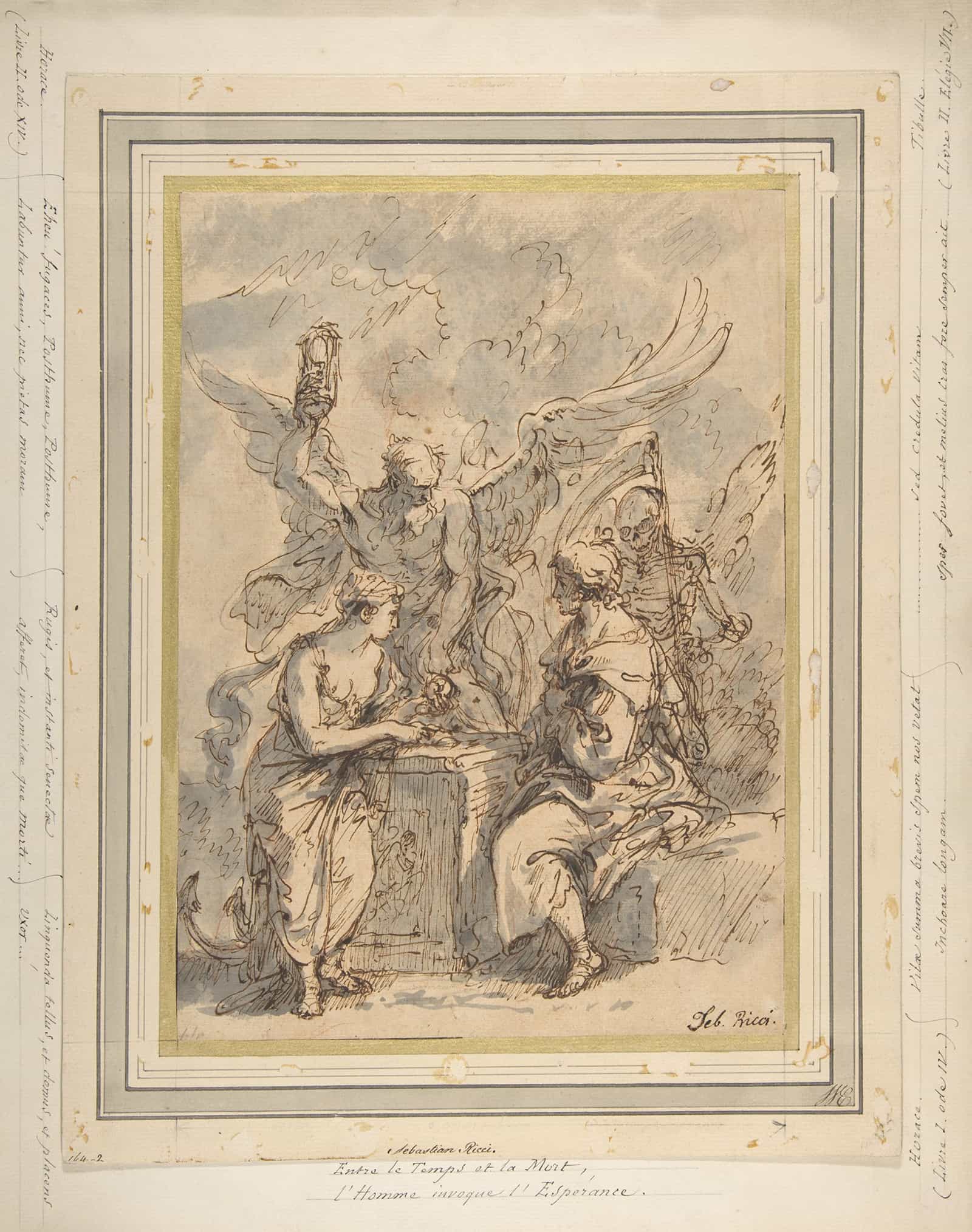 Allegory With Figures Of Hope Time And Death by Sebastiano Ricci