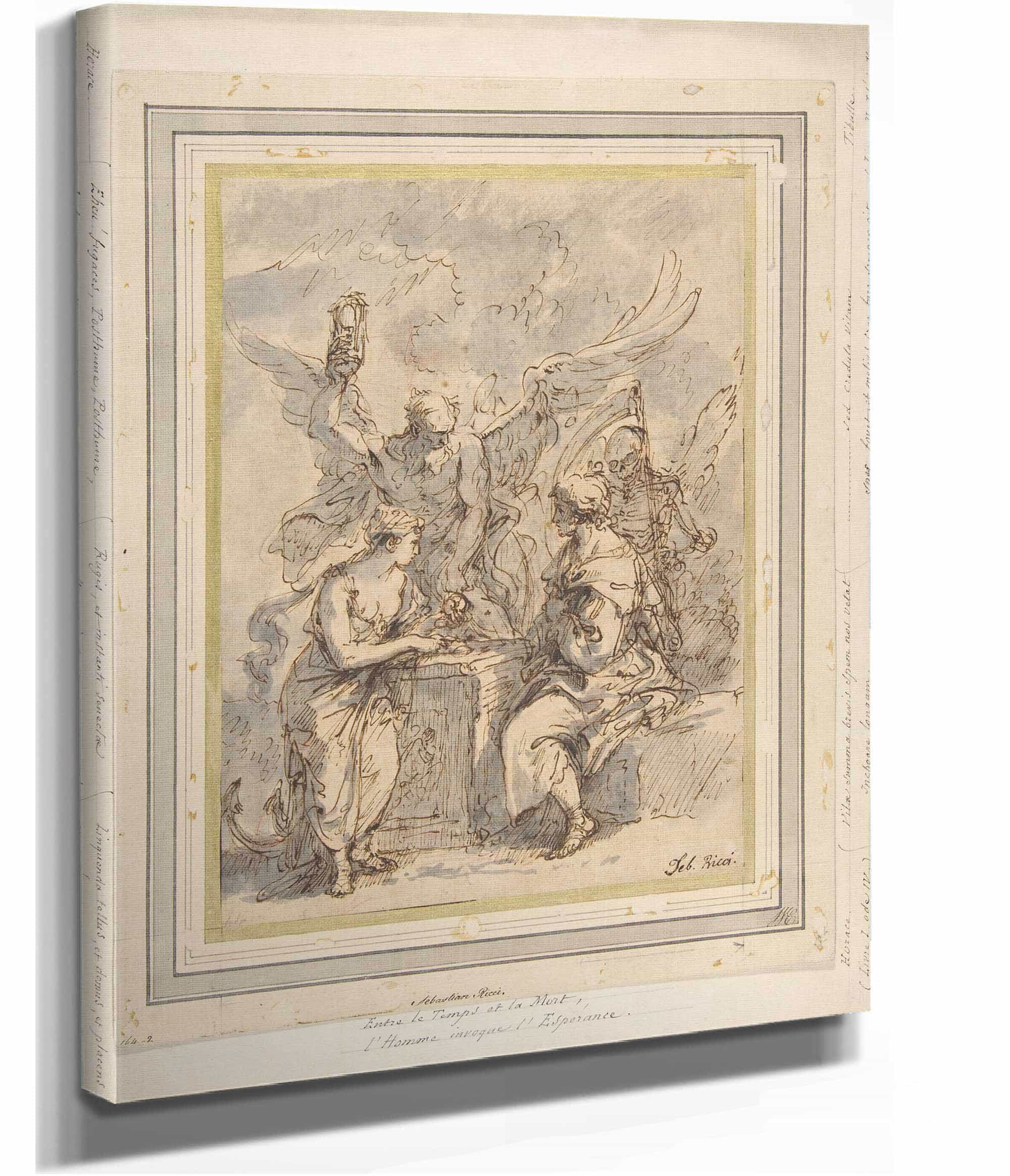 Allegory With Figures Of Hope Time And Death by Sebastiano Ricci - Image 2