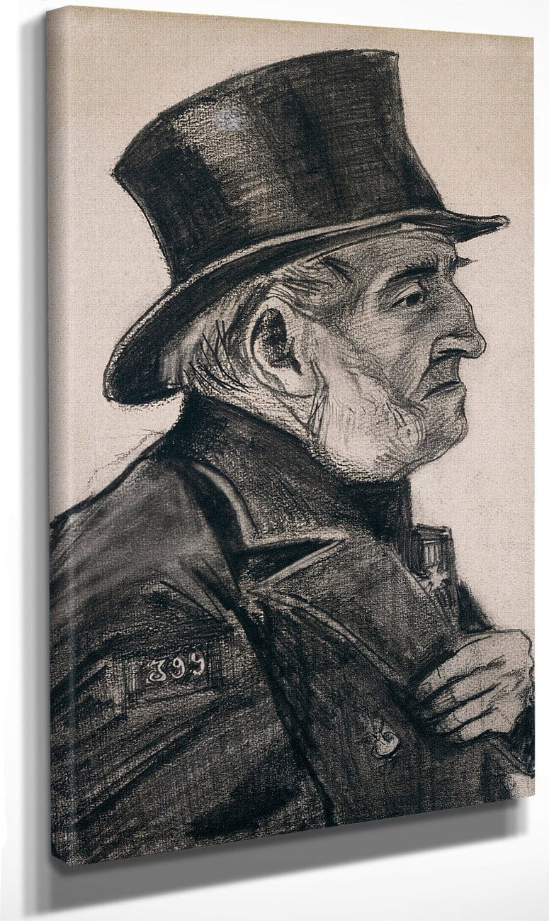 Almshouse Man In Top Hat By Vincent Van Gogh