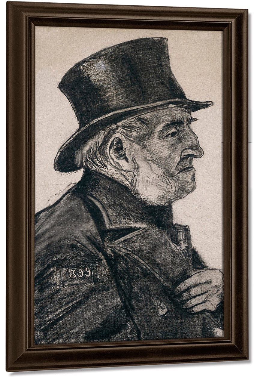 Almshouse Man In Top Hat By Vincent Van Gogh - Image 5