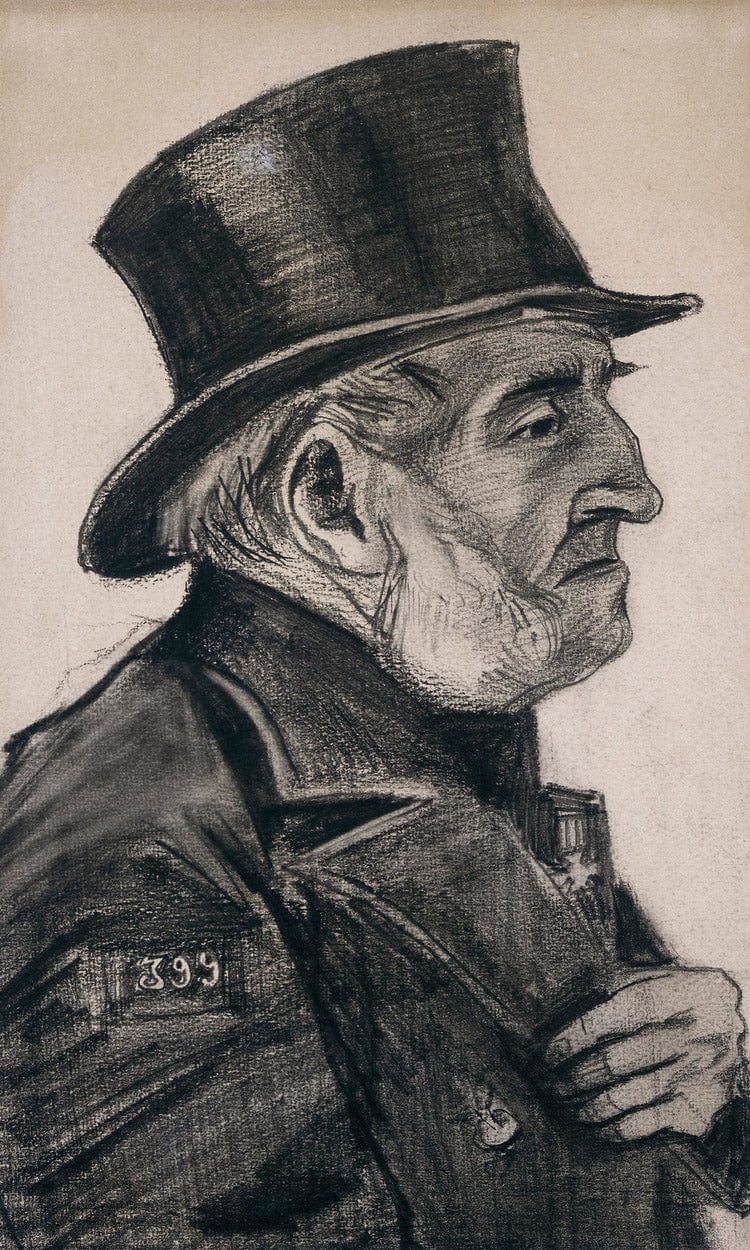 Almshouse Man In Top Hat By Vincent Van Gogh - Image 6