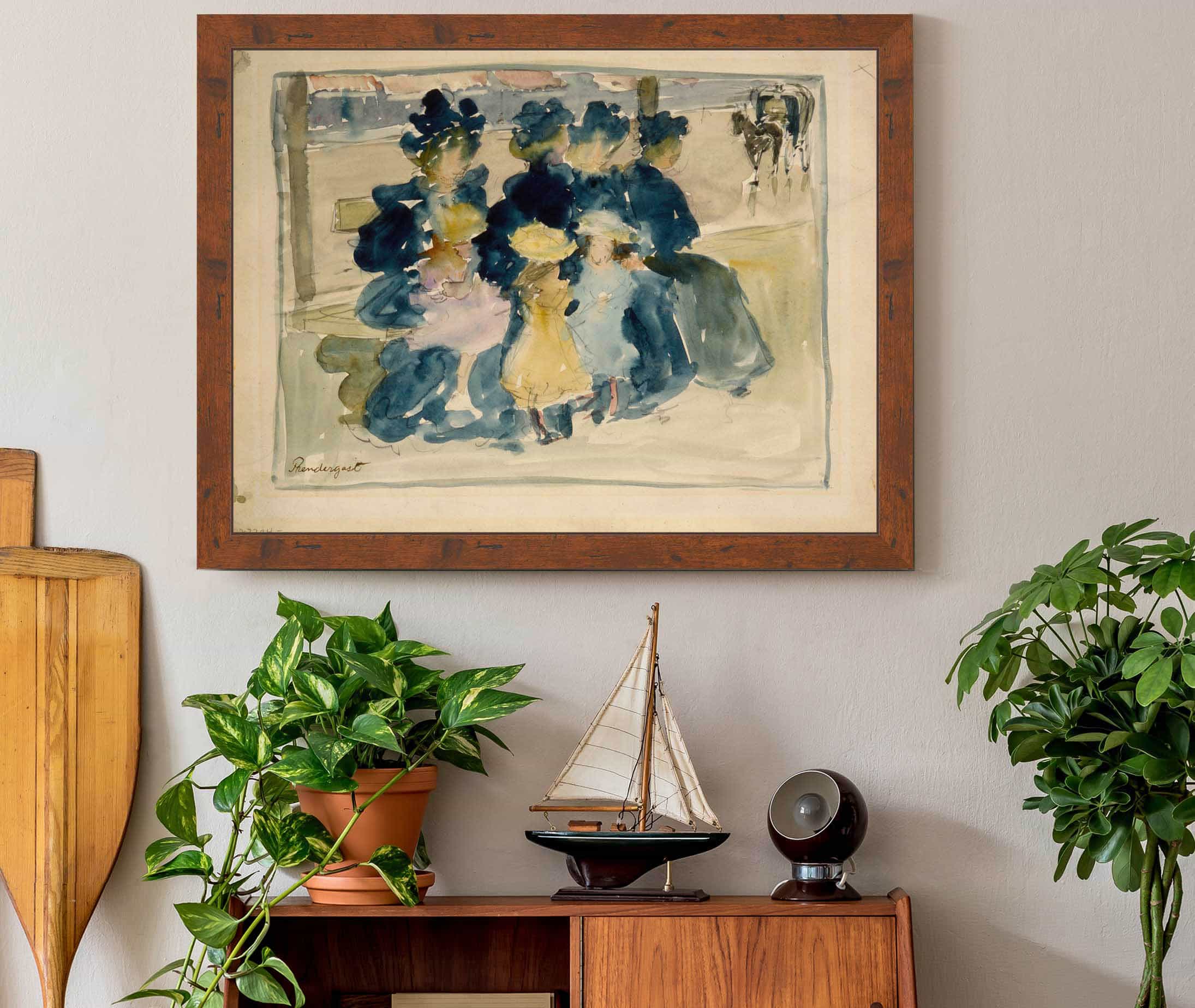 Along The Boulevard by Maurice Prendergast - Image 3