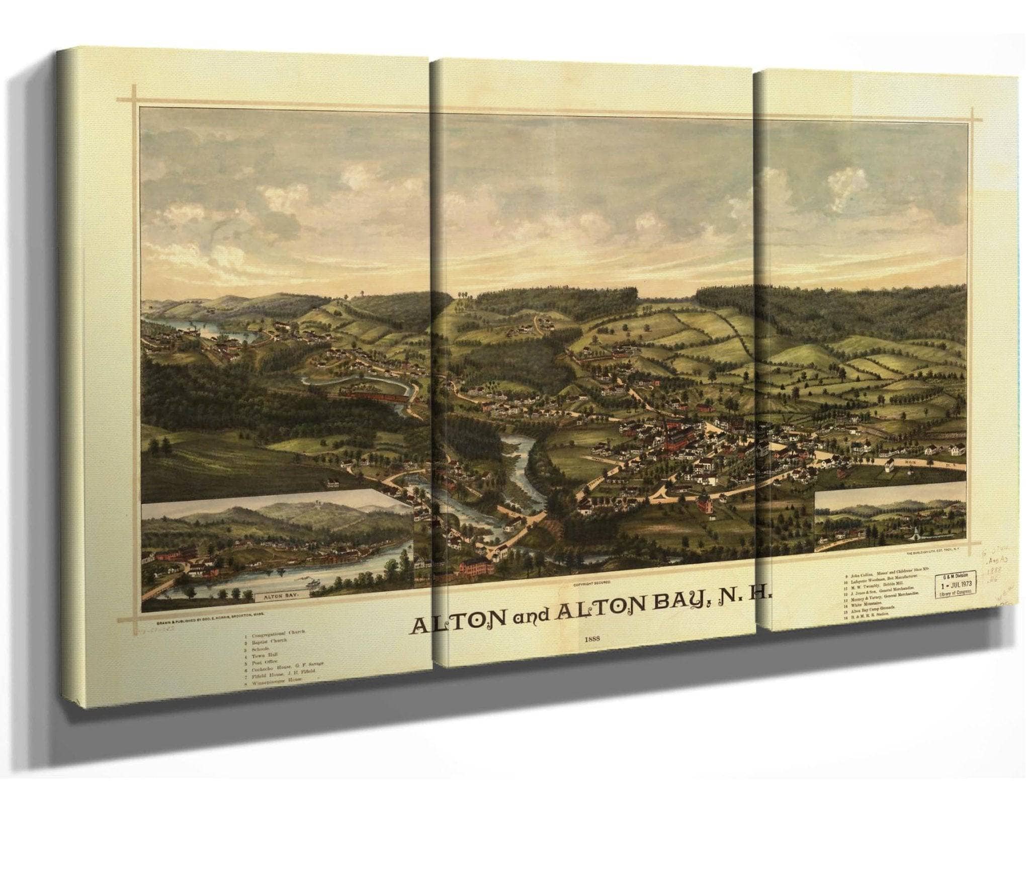 Alton And Alton Bay Nh 1888  State Of New Hampshire - Image 2