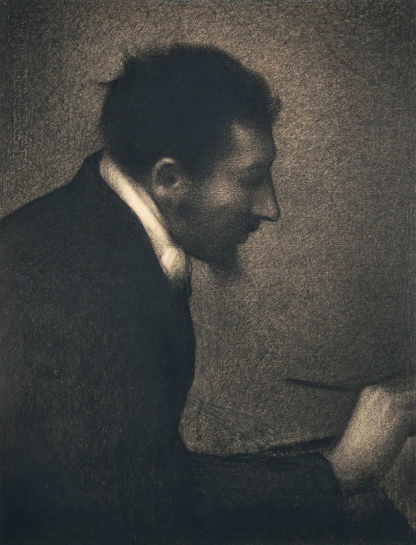 Aman Jean Portrait Of Edmond Francois Aman Jean by Georges Seurat