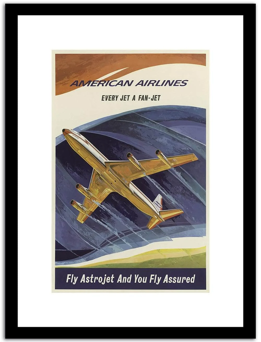 America Airlines Vintage Posterc