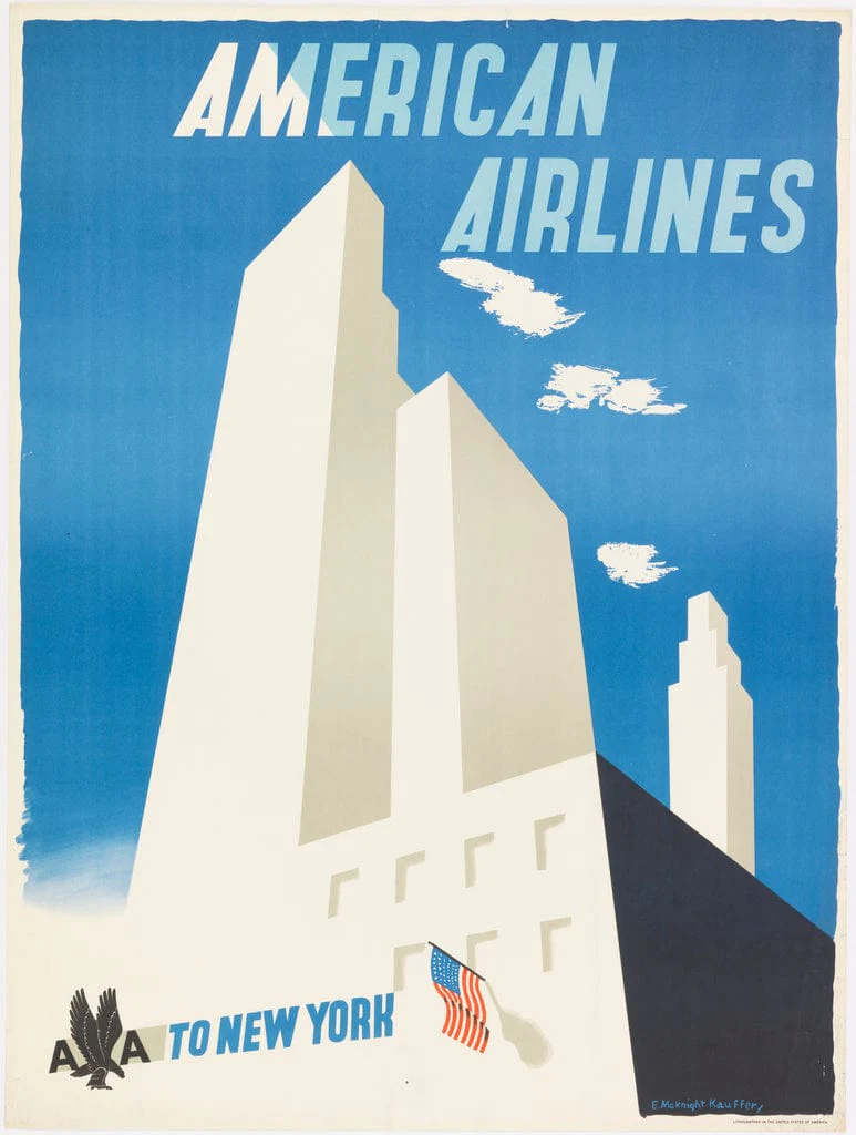 American Airlines - New York Vintage Poster