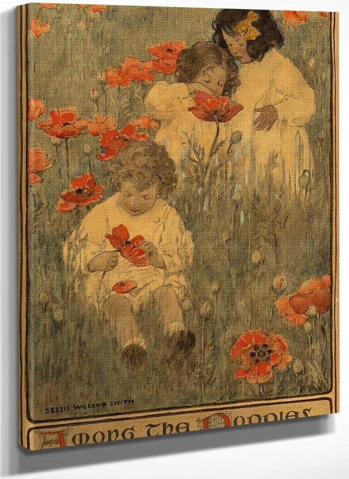 Among The Poppies The Child In A Garden Scribners Magazine Interior Illustration December 1903 By Jessie Willcox Smith