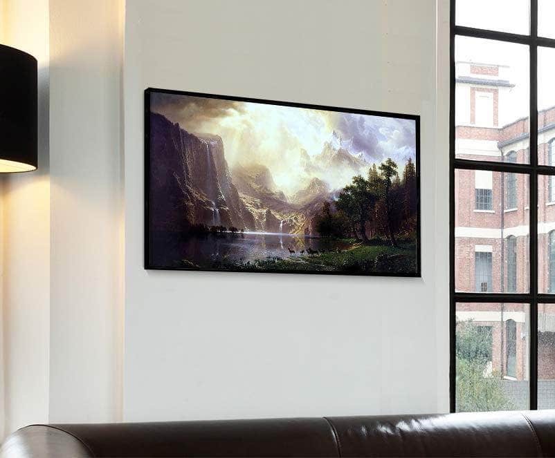 Among The Sierra Nevada Mountains Painting Albert Bierstadt Canvas Art - Image 4