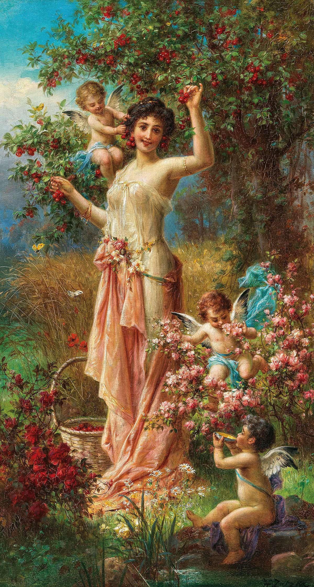 An Allegory Of Summer With Messengers Of Love by Hans Zatzka - Image 3