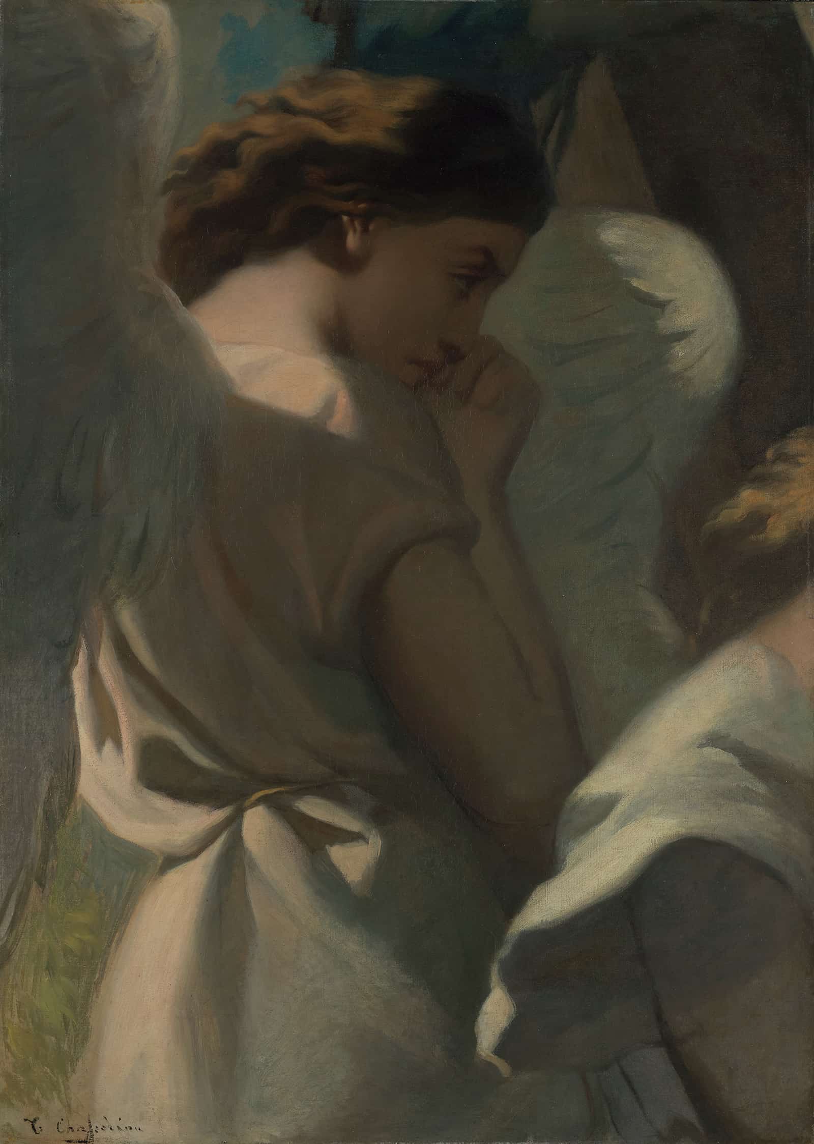 An Angel Praying In The Garden Of Olives by Theodore Chasseriau