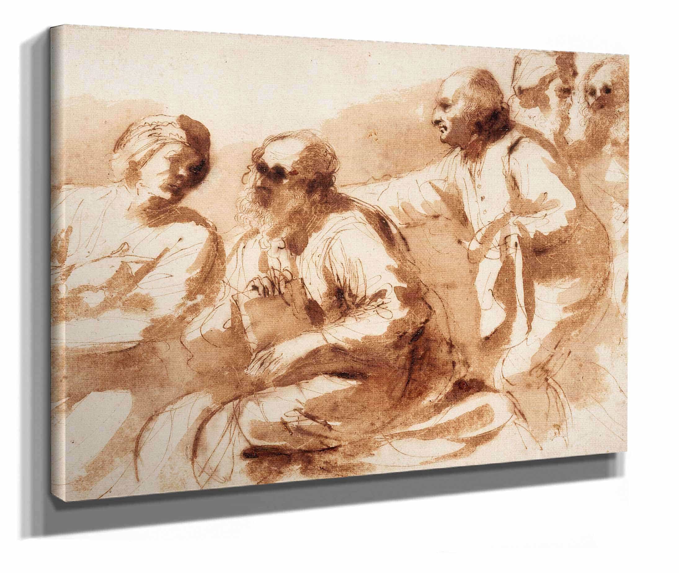 An Assembly Of Learned Men by Guercino - Image 2